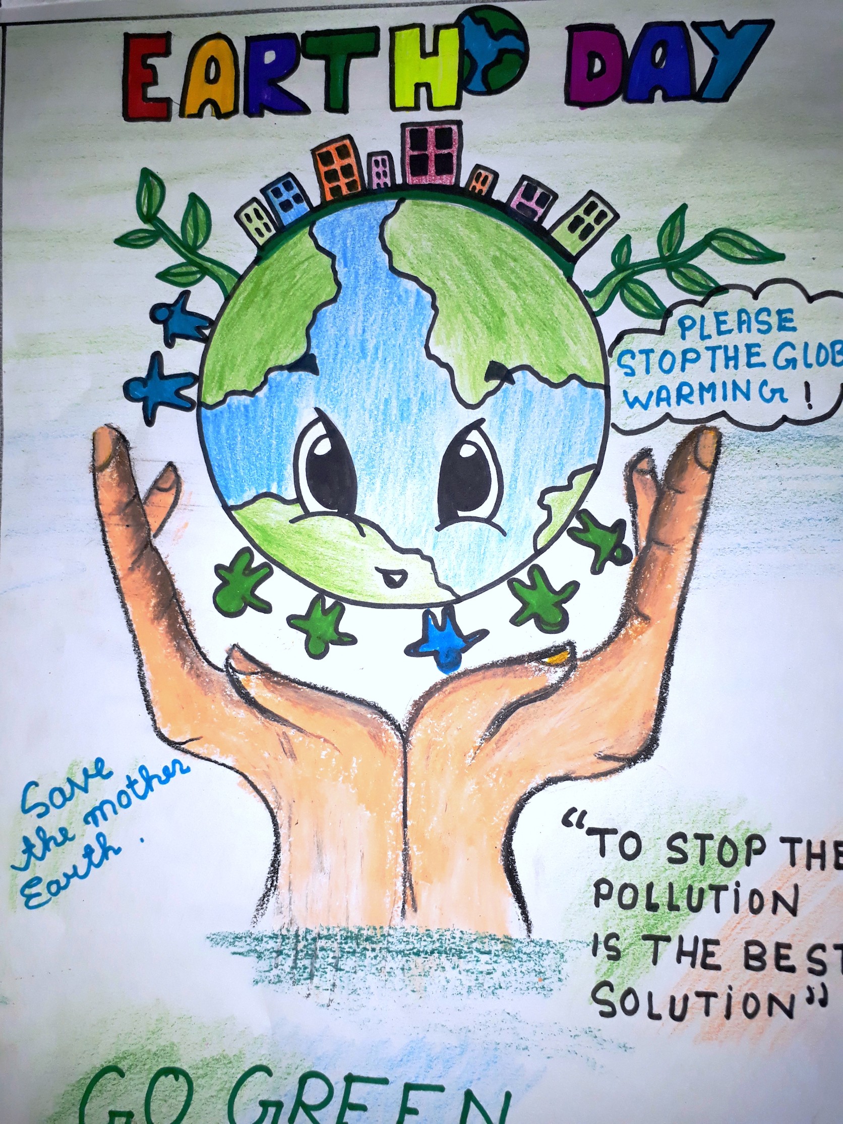 Environment Day Poster Go Green Drawing Competition Ideas Dinhavaidosa